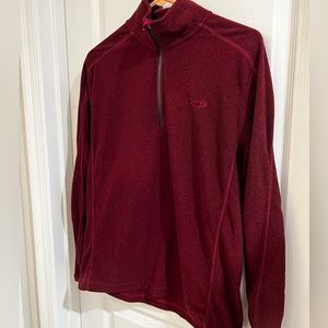 Champion Maroon fleece with half zipper size medium